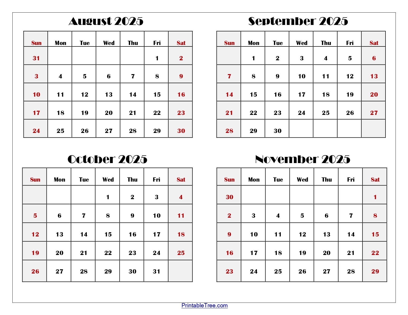 August Sept 2025 Calendar