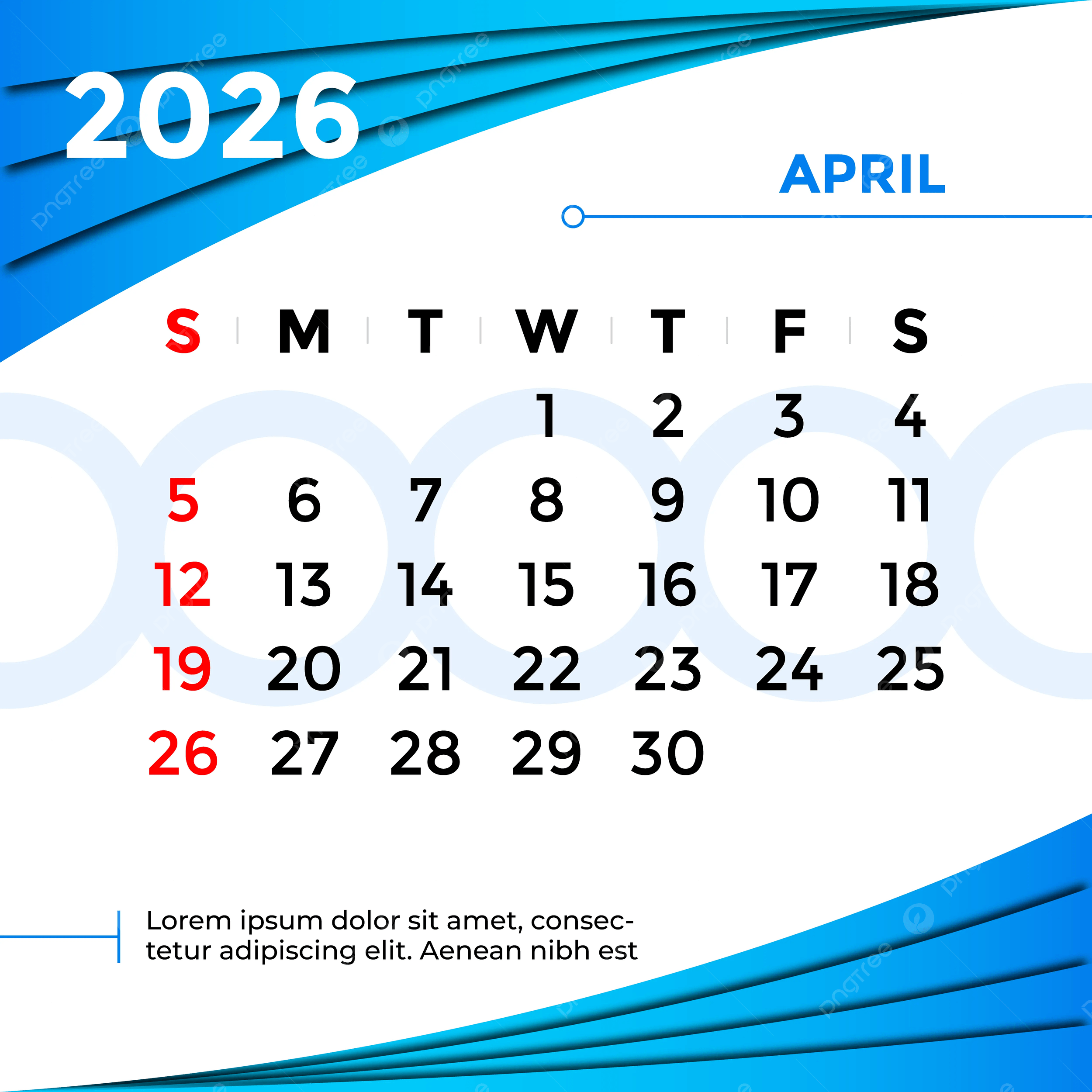 Calendar 2026 April Month