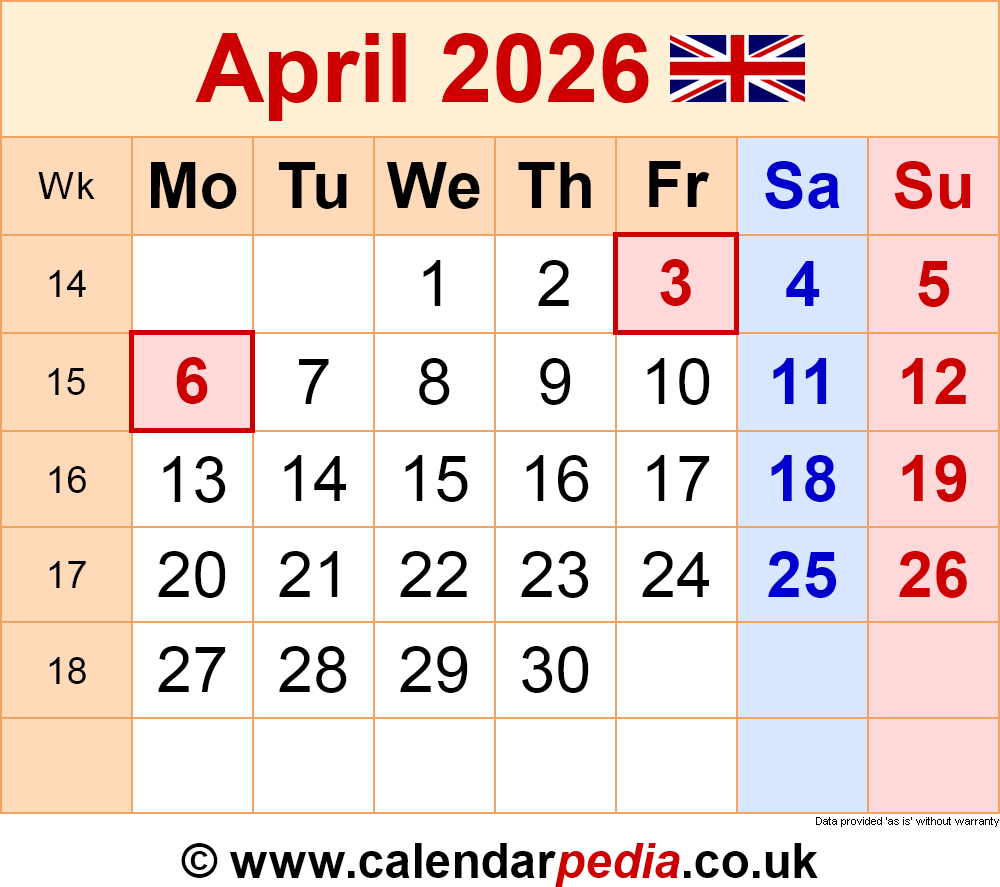 April 5 2026 Calendar