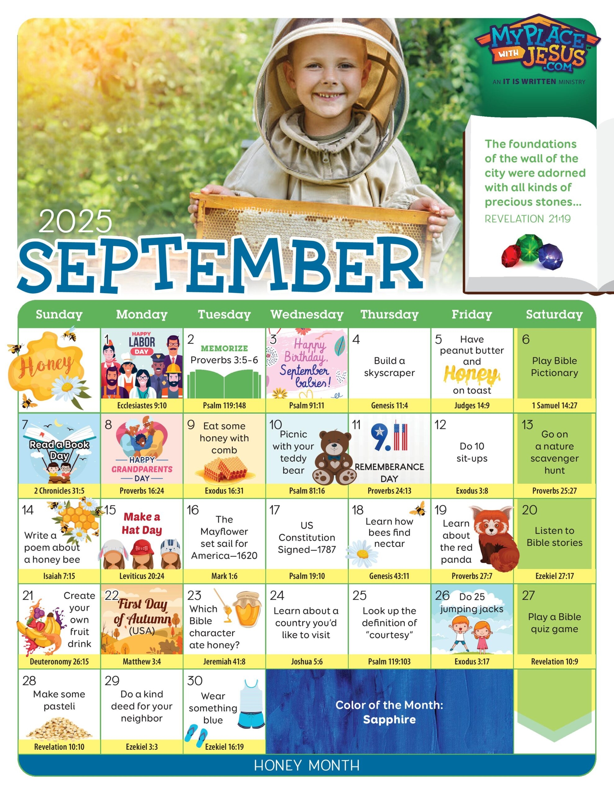 Calendar My Place With Jesus
