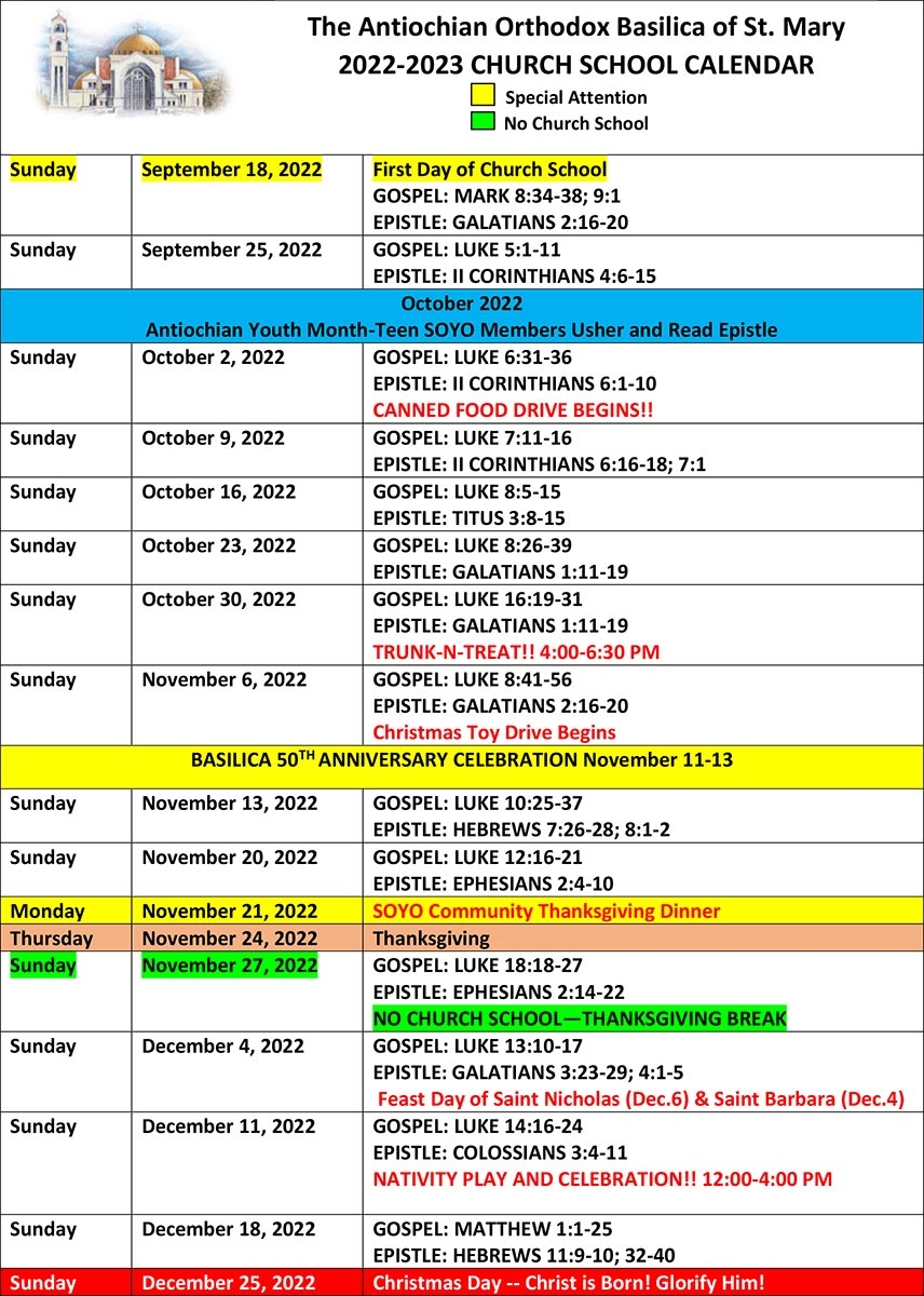 October Saints Calendar 2025