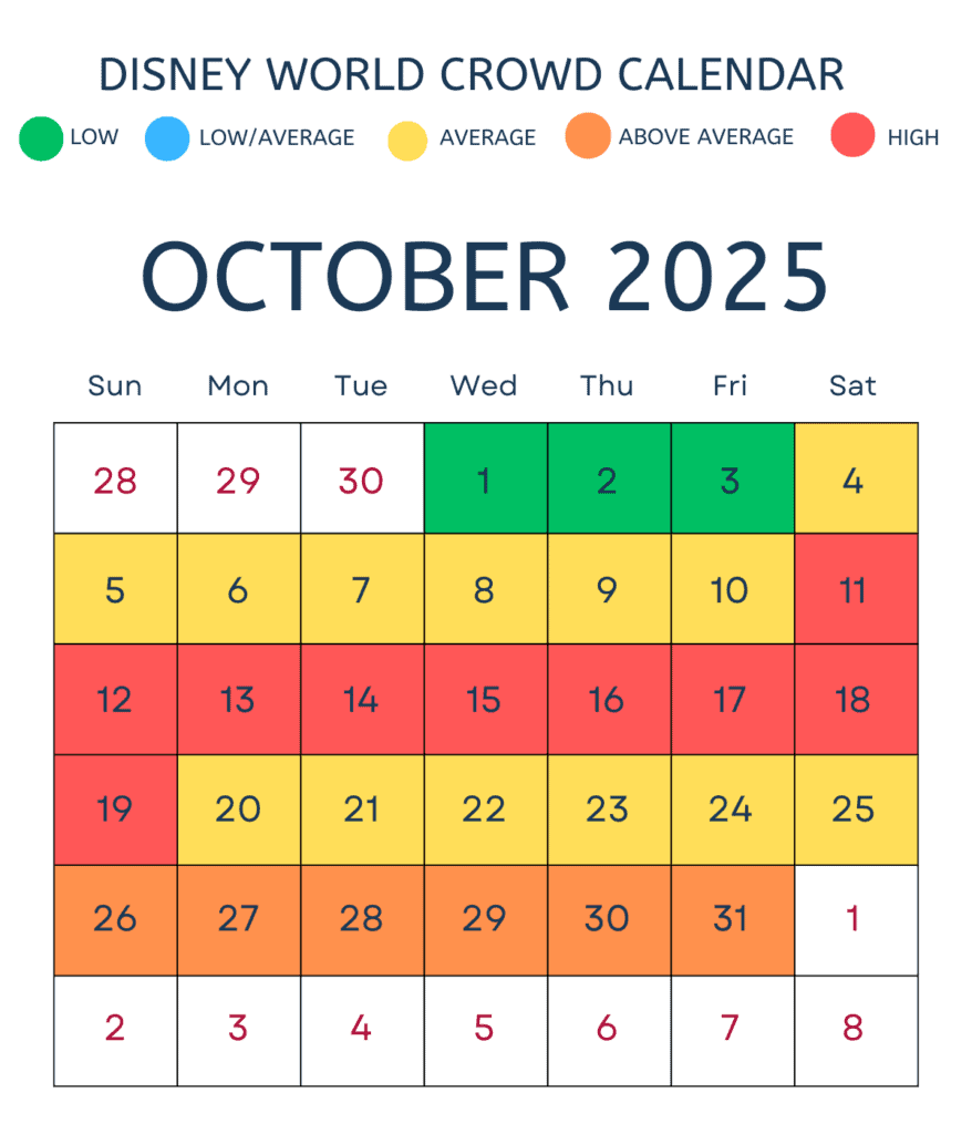 Disney World Crowd Calendar 2025