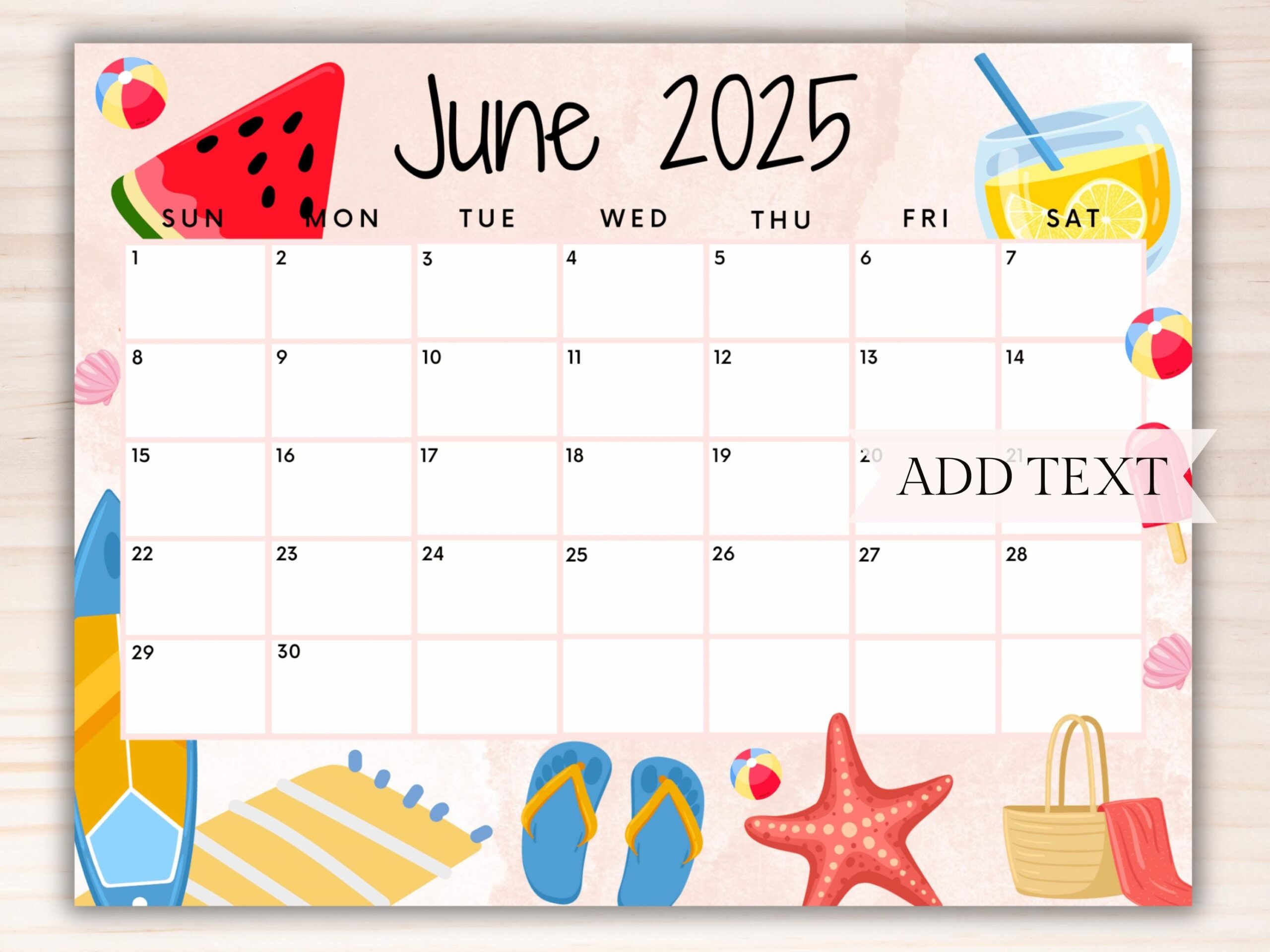 Calendar 2025 June