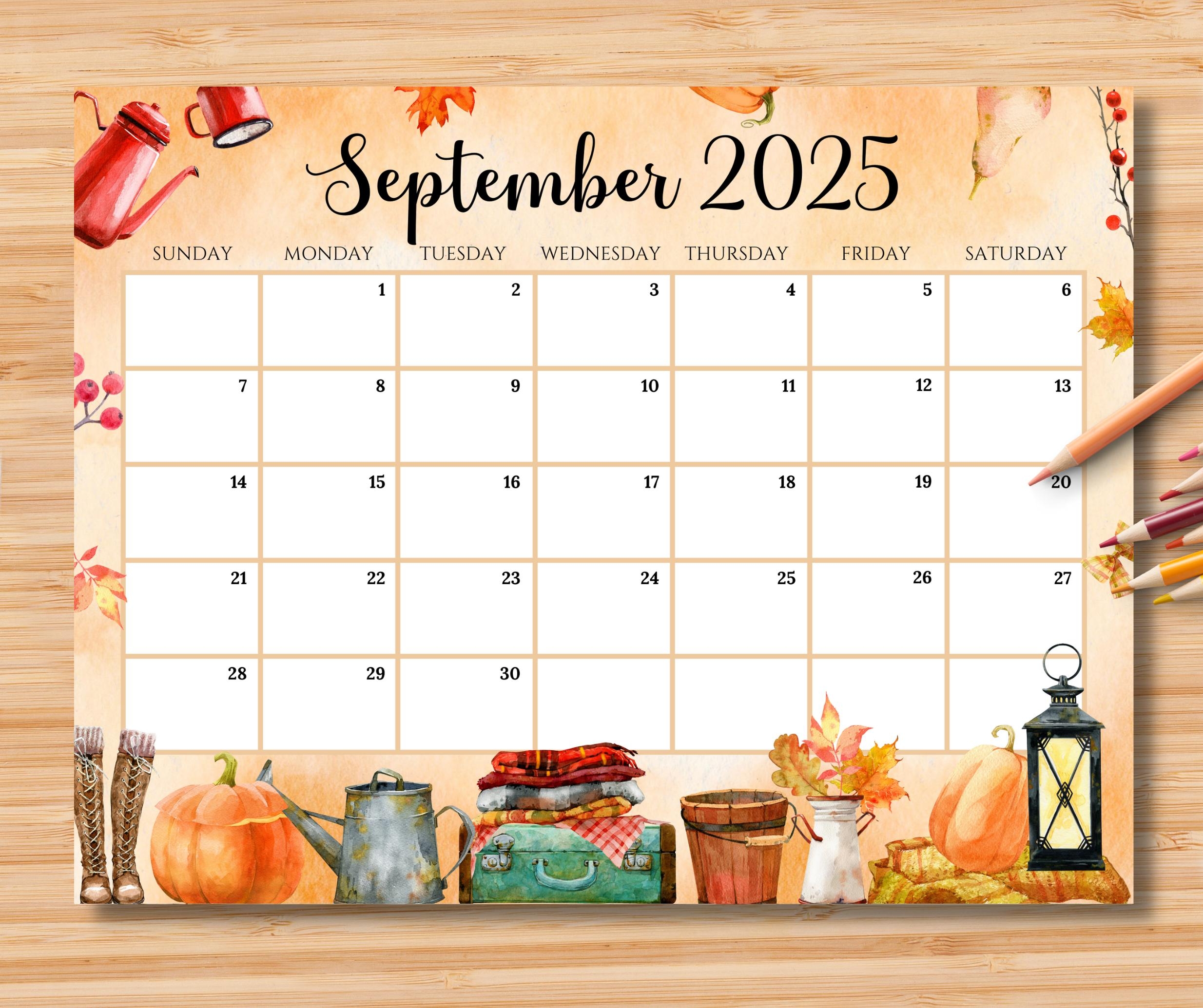 Calender For September 2025