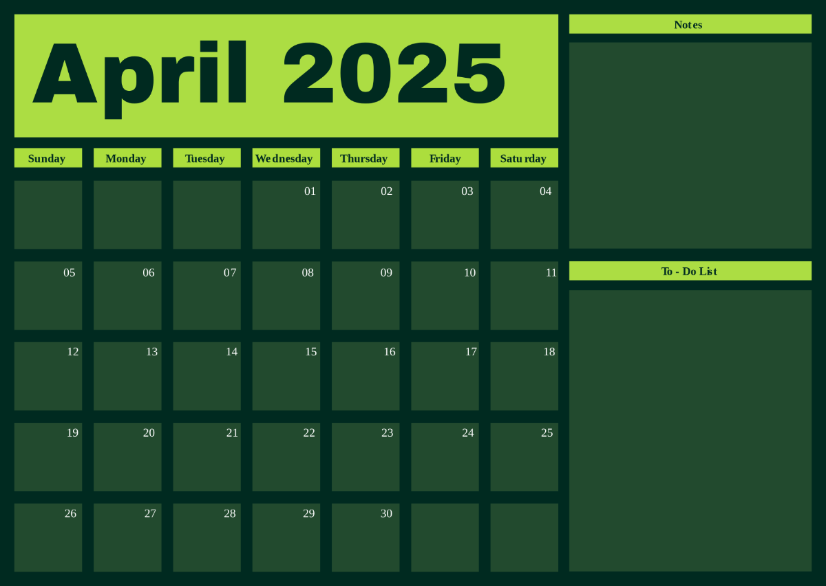 Free April 2026 Calendar Templates To Edit Online