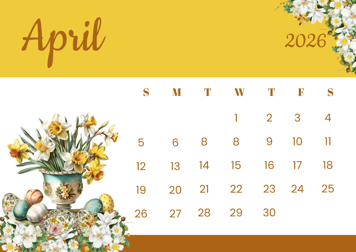 Free Blank April 2026 Calendar Template To Edit Online