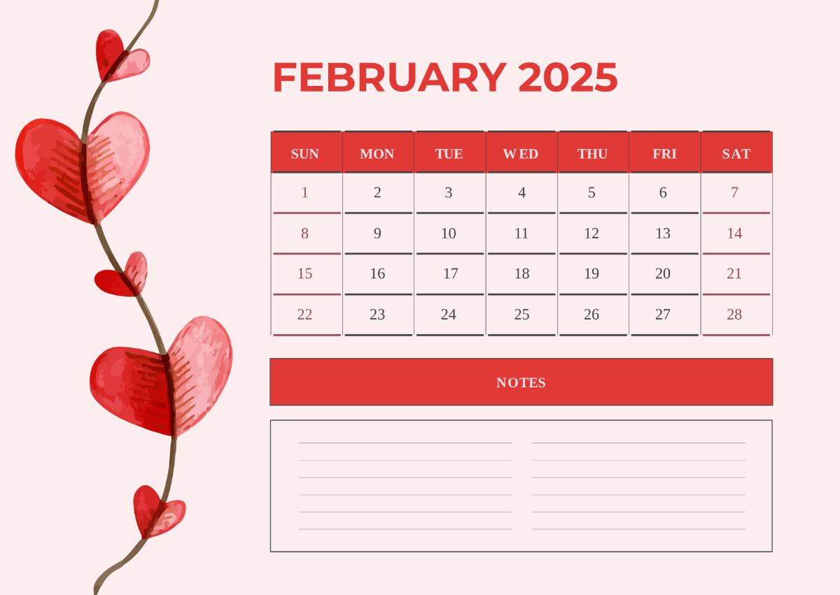 Free February 2024 Leap Year Calendar Template To Edit Online