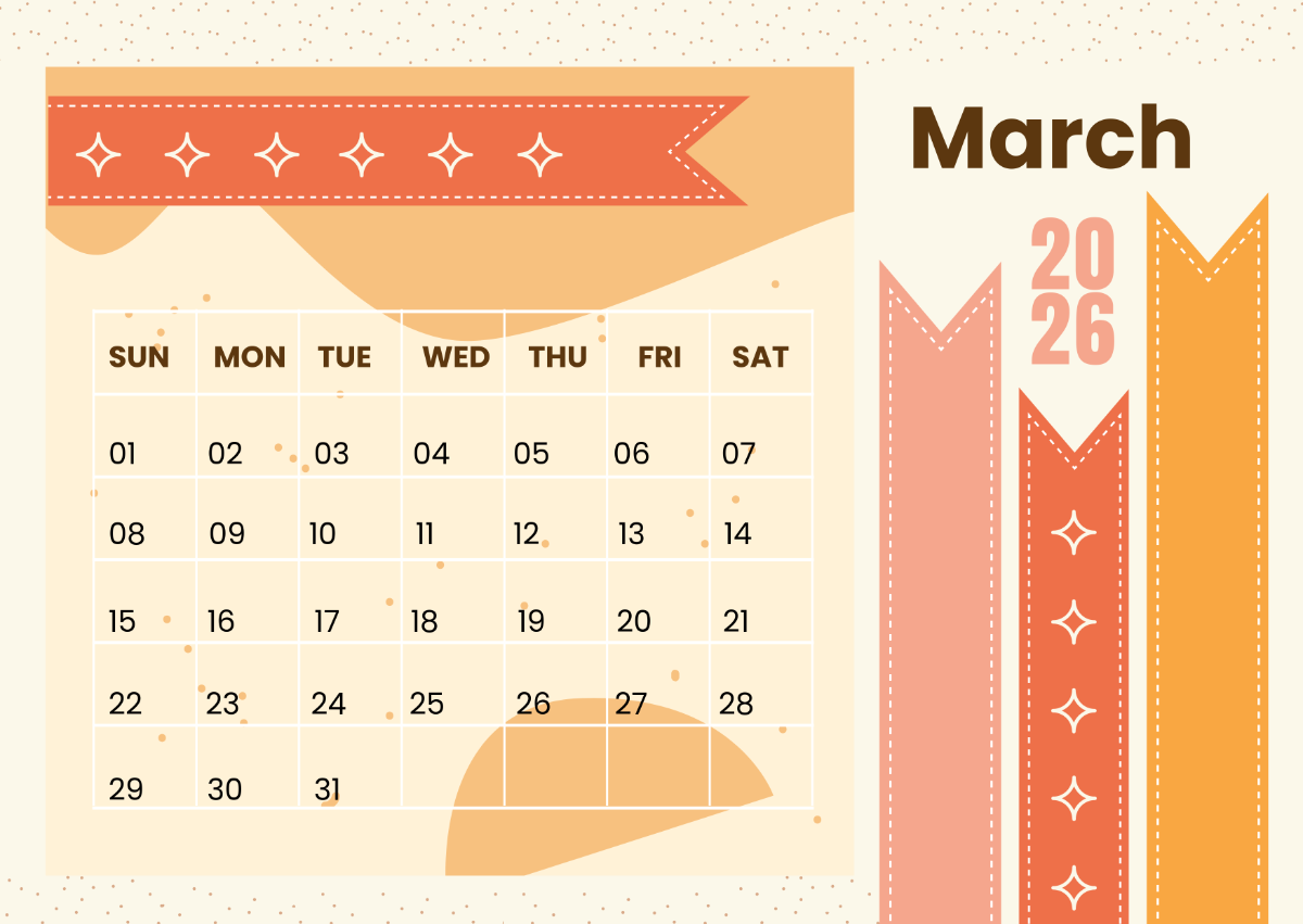 March 2026 Calendar Editable