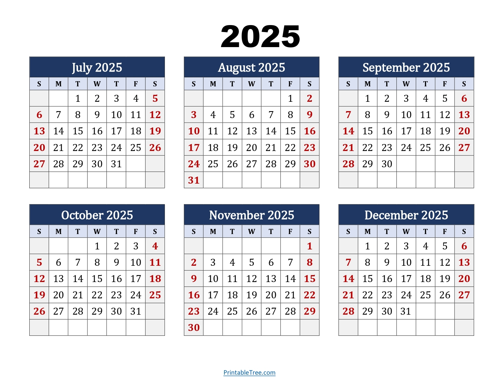 Month Of December 2025 Calendar