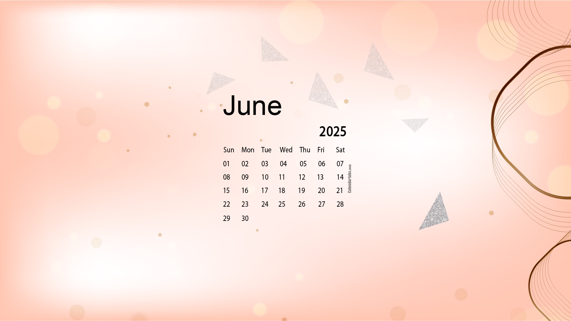 June 2025 Calendar Wallpaper