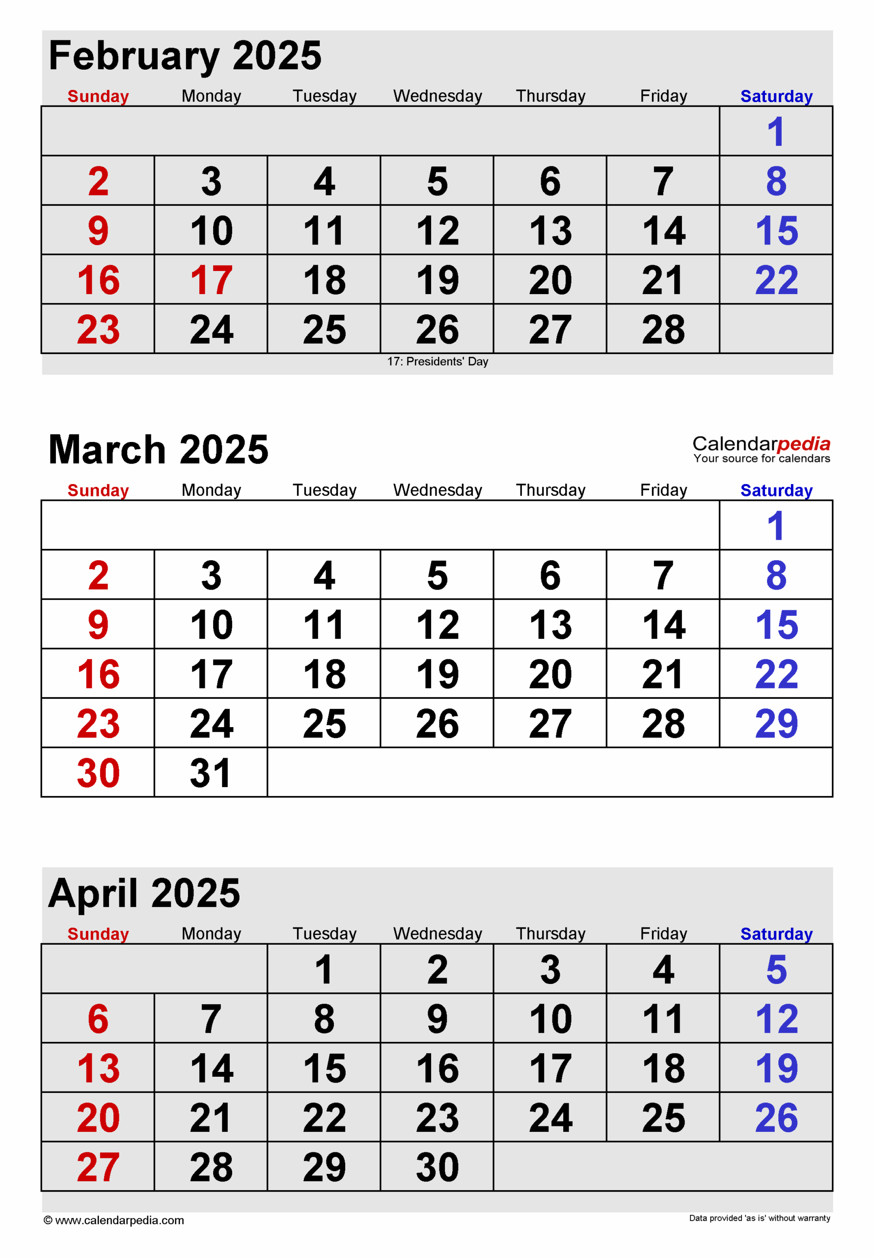 March 2025 Calendar Templates For PDF Excel And Word