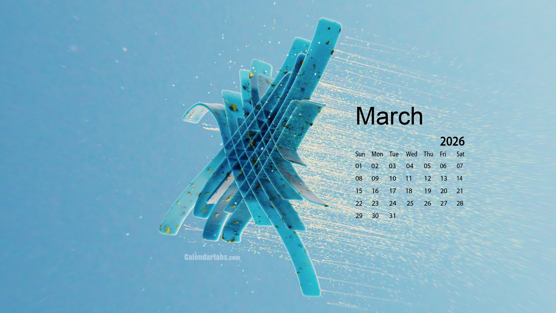 March 2026 Desktop Wallpaper Calendar CalendarLabs