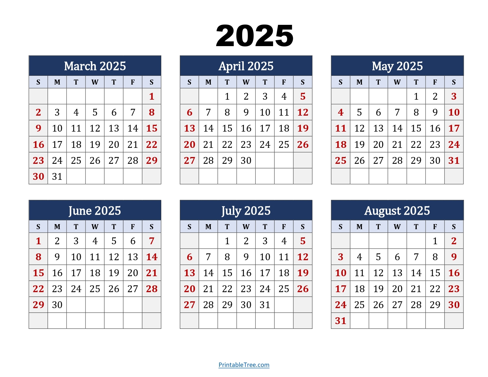 May To August 2025 Calendar