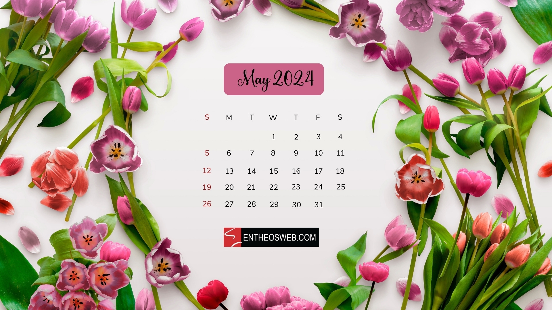 May Calendar Wallpaper 2026