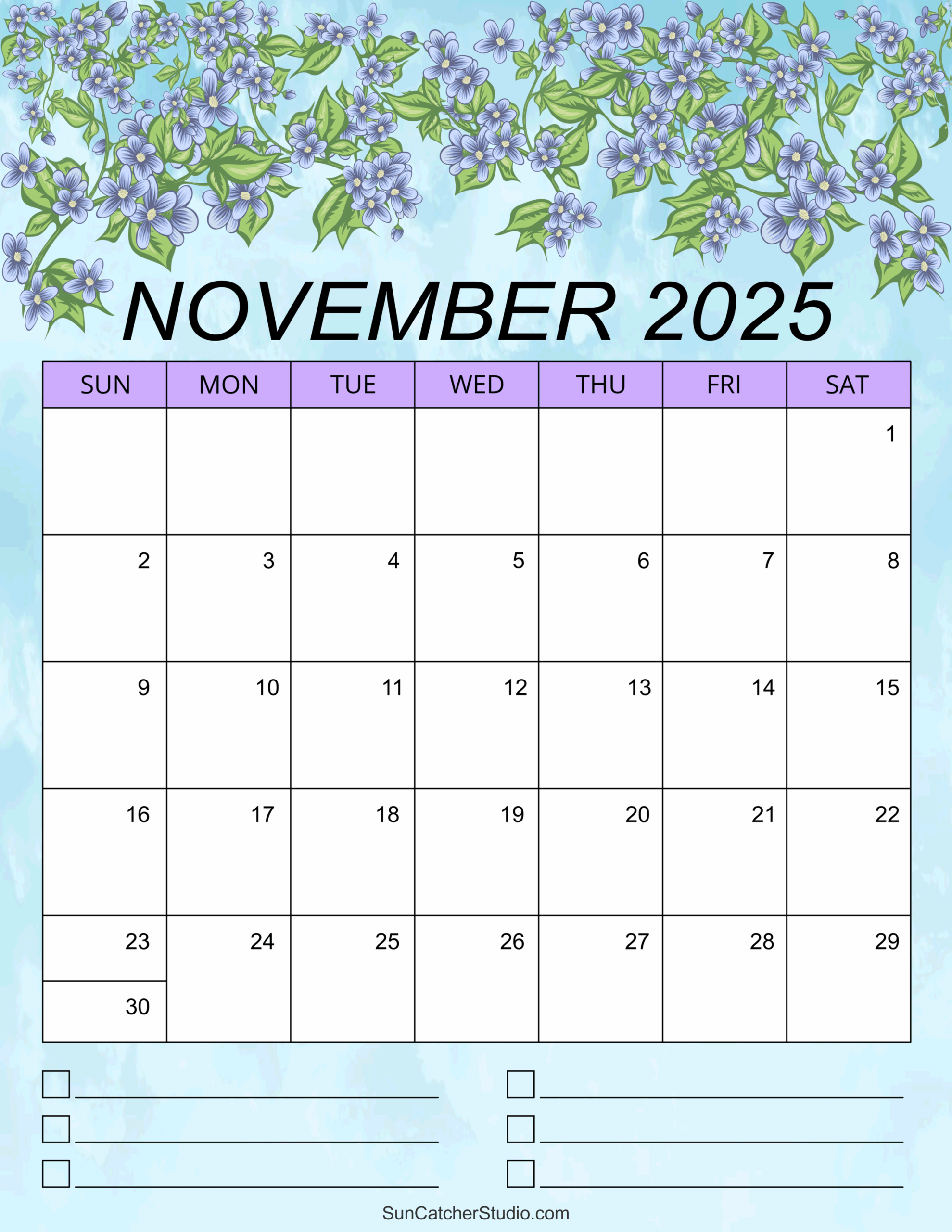 November Calendar 2025 Pdf