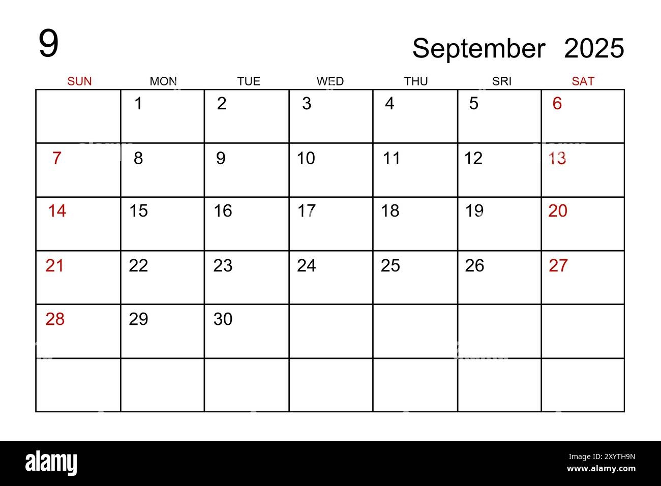 September 2025 Printable Calendar